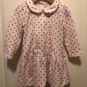 sweet pink apple-print dress!